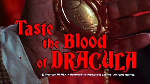 taste the blood of dracula title screenshot 1969