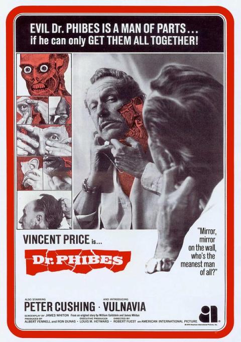 dr phibes trade ad with peter cushing